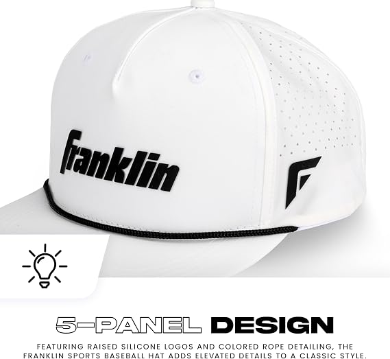 Franklin Performance Snapback Hat - White/Black