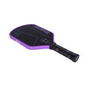 Purple and black pickleball paddle with 'Diamond' branding on a white background