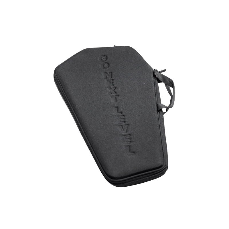 Black carrying case with 'GO NEXT LEVEL' text on a white background