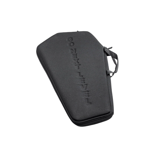 Black carrying case with 'GO NEXT LEVEL' text on a white background