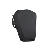 Black protective case with a brand logo on a white background