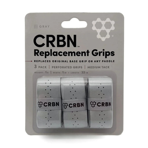 CRBN Replacement Grips packaging with three grips inside on a gray background