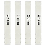 Four white CRBN products with black text and logo on a white background