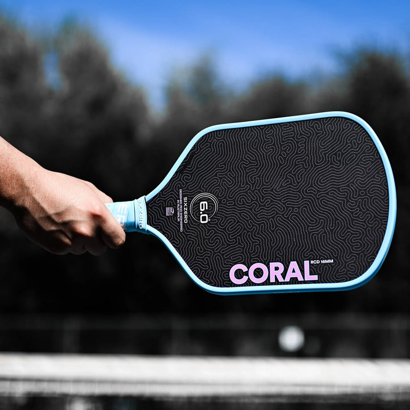 Six Zero Coral 16mm Lightweight Hybrid Paddle - Misty Blue