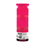 Pink pickleball canister with Franklin Sports branding on a white background
