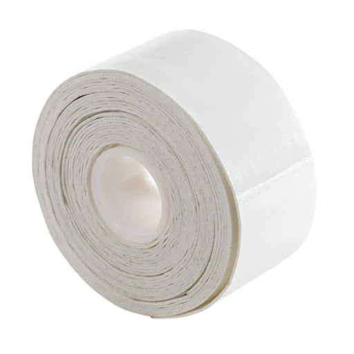 Roll of white paper tape on a white background