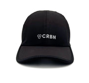 Black cap with 'CRBN' logo on a white background