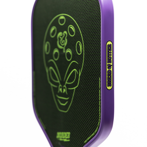Black and purple case with alien face design and 'Bread & Butter' branding on a white background