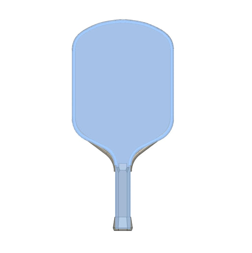 Light blue pickleball paddle on a white background