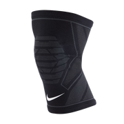 Black knee brace with Nike logo on a white background