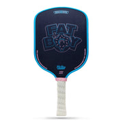 Pickleball paddle with 'Fat Boy' branding on a white background