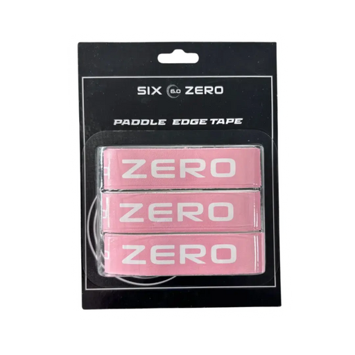 Pack of pink paddle edge tape with 'ZERO' branding on a black background