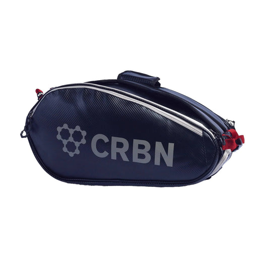 Navy blue bag with 'CRBN' branding on a white background