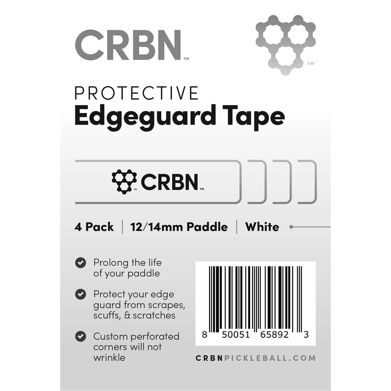 CRBN Protective Edge Guard Tape for 16mm Paddles - 4 Pack White
