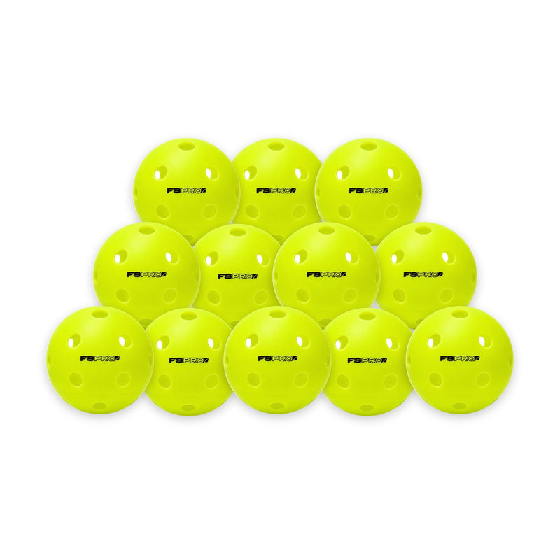 Franklin Pickleball FS Pro Indoor Ball - 12 Pack Optic Yellow
