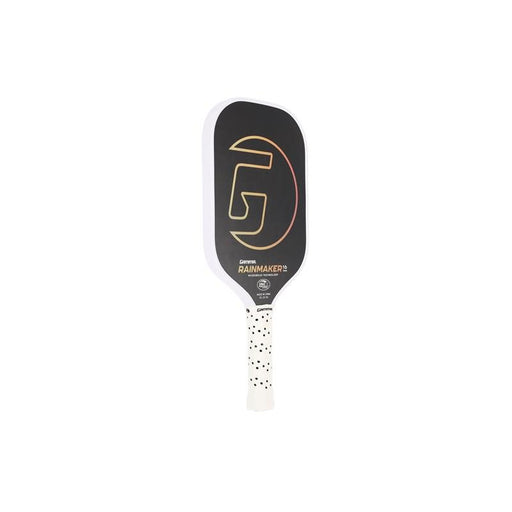 Pickleball paddle with brand logo on a white background