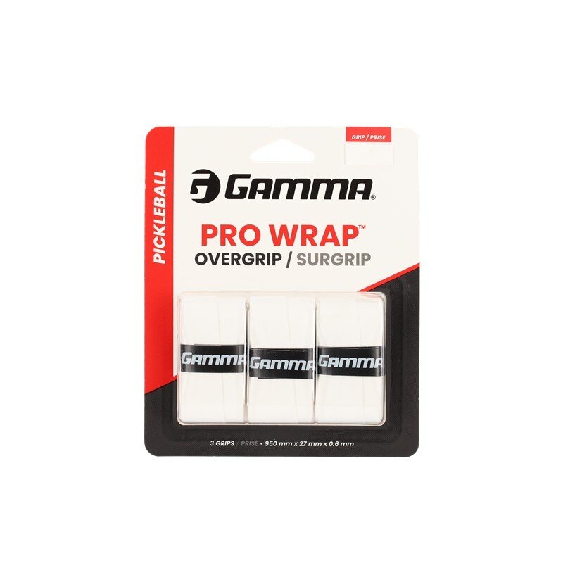 Gamma Pickleball Overgrip Pro Wrap - White | Gamma | Pickleball