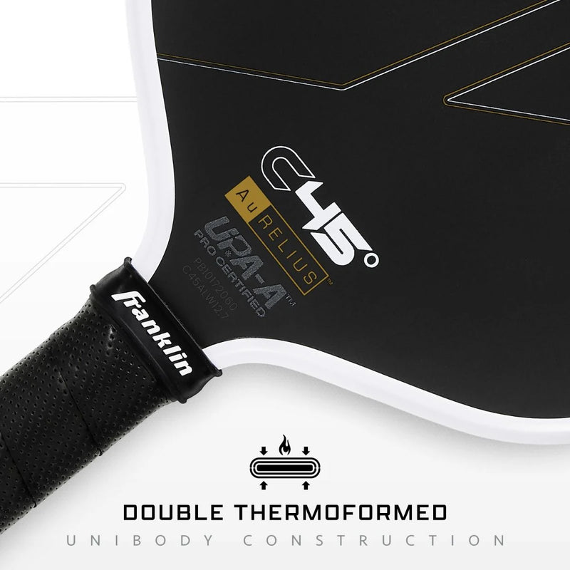 Franklin C45° Aurelius Carbon Series 16mm Pickleball Paddle - Black/White