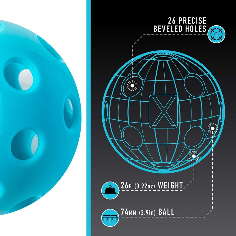 Franklin Pickleball X-26 Indoor Ball - 3 Pack Blue